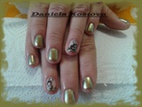 decoration with acrylic gel on natural n