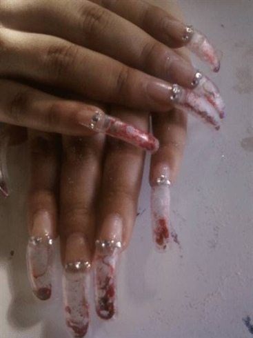 Valentine&#39;s Aqua Nails