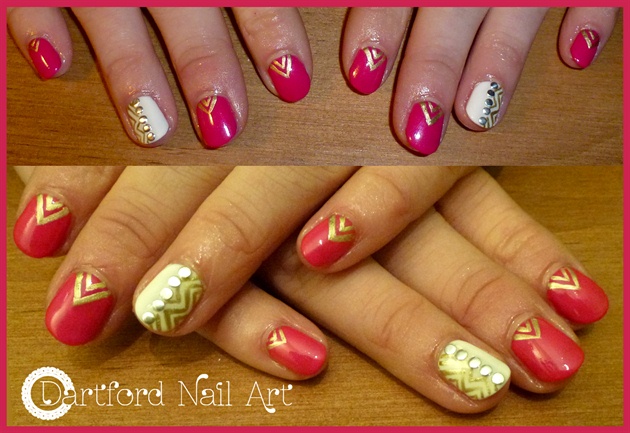 Gold Triangle Nail Art Ideas - wide 6