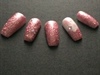 Pink Sparkly Xmas Nails