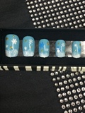 Blue Xmas Nails 