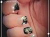Black And Silver Glitter,W/Butterfly 