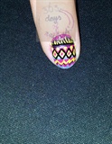 Aztec/Tribal nail art