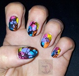 Water spotted nail art