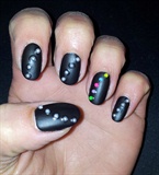 Matte black with pearls 