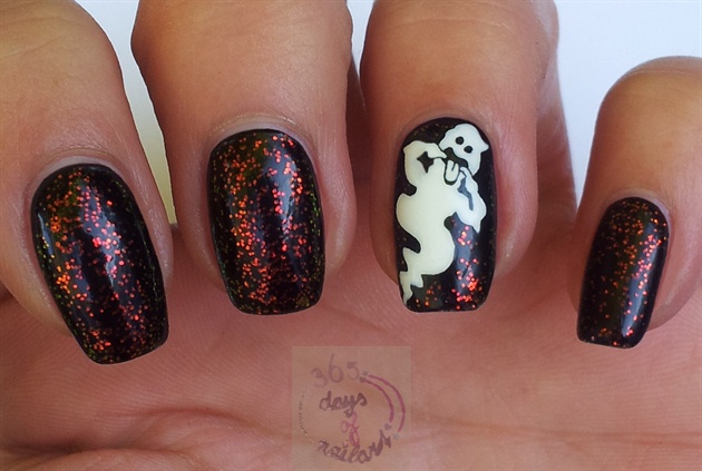 Halloween nails (ghost) - Nail Art Gallery