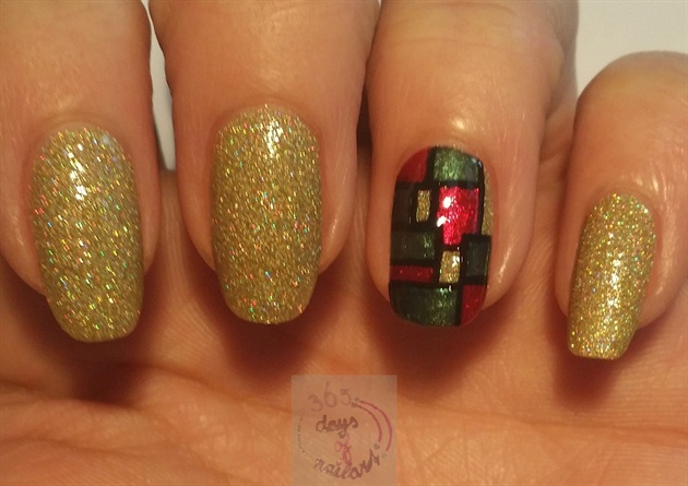 Abstract Christmas nails
