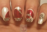 Santa hat nails