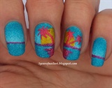 Tropical textured nails