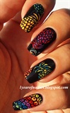 Pineapple nail art 