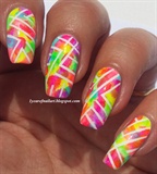 Abstract neon nails
