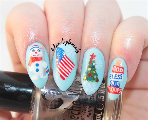 God Bless Our Troops Nails