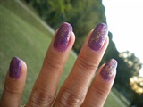purple with gold glitters