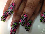 pink and green leopard