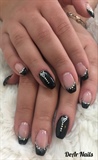 Elegant Black French Nails