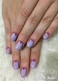 Lavender Nails With Triangles