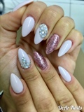 Stiletto Nails With Sparkle And Gems