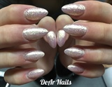 Almond Shimmer Nails 