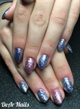 Gel Flakes On Almond Nails 