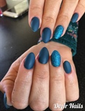 Blue Turquoise Matte Nails