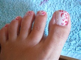 Pink Leopard Feet Nails