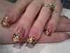 Glitter acrylic nails 