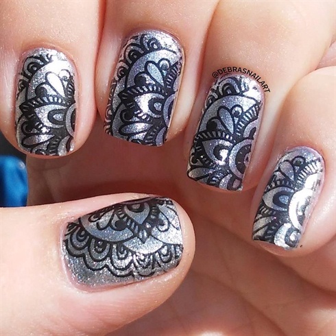 Silver and Black stamping