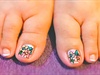 floral french toe nails