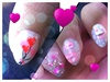 Kawaii Valentine&#39;s gel nails