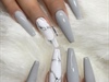 Grey And Marble Nails 