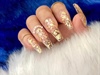 Clear Nails With Gold Foil