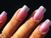 Holographic Tips On Pink Sparkle Base