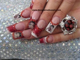 Betty Boop Glitter Acrylic Nails