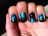 Teal and black ombre