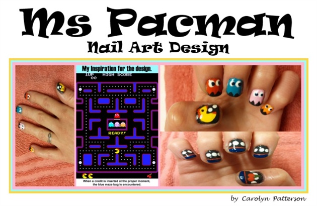 Ms. Pacman nail art