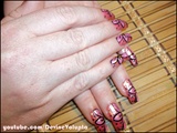 Pink Flower Nail Art