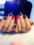 Black and Red Nail