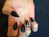 Matte Black Stiletto Nails 