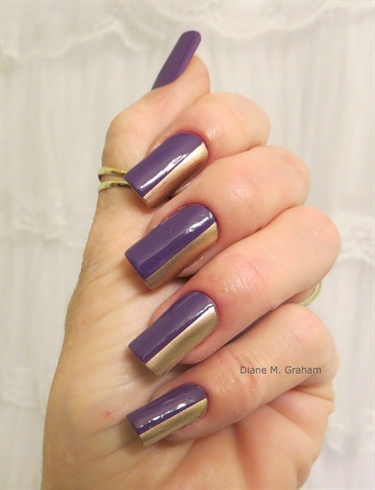 Purple/gold sideways french