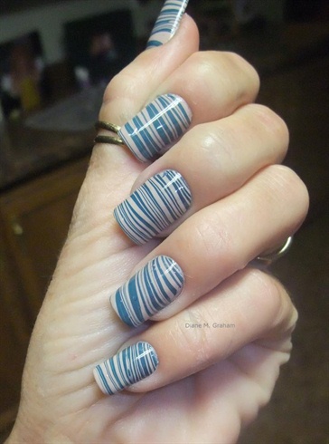 Blue striped marble