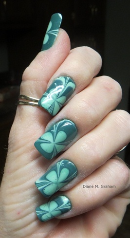 St. Patrick&#39;s Day clover marble