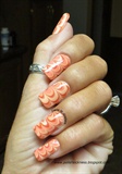 coral water marble
