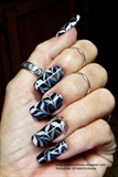 Pink and Black Water Marble