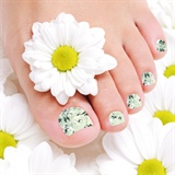 Glamstripes Nail Art Style -Green Flower