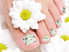 Glamstripes Nail Art Style -Green Flower