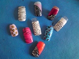 zebra and leopard nails