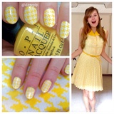 Yellow Dogtooth Nails