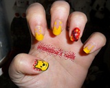 Simple little winnie the pooh nails