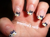 cute hello kitty french nails