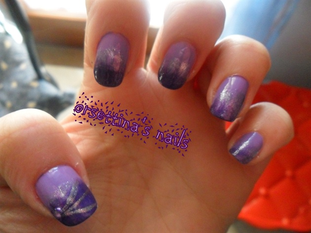 violet sponged nails